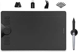 Huion HS610 Graphics Drawing 10 x 6 Inch with Touch Ring 60 Tilt Function Compatible with Mac Windows Android Ideal for Work from Home Remote Learning Computer Accessory