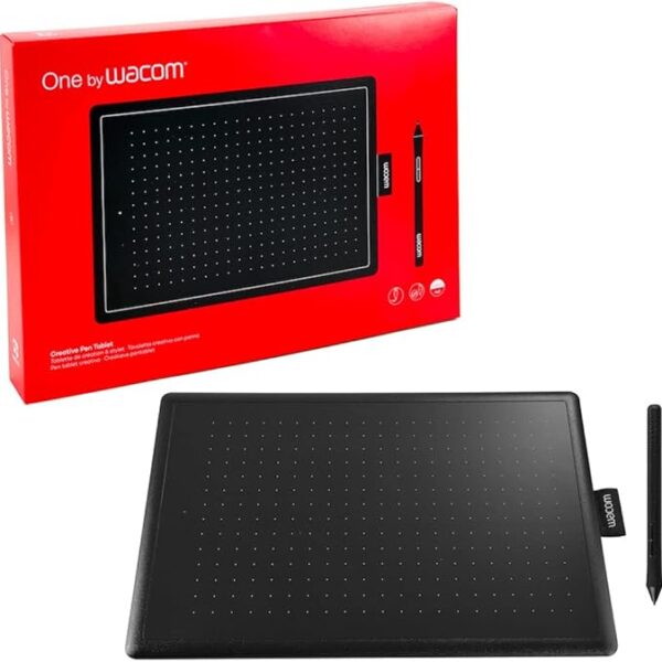 Wacom CTL-472K0-CX Digital Drawing Graphics Pen Red Black Small 6-inch x 35-inch15x8cm Free Cordless Pen with 2048 Pressure Level Graphic Tablet